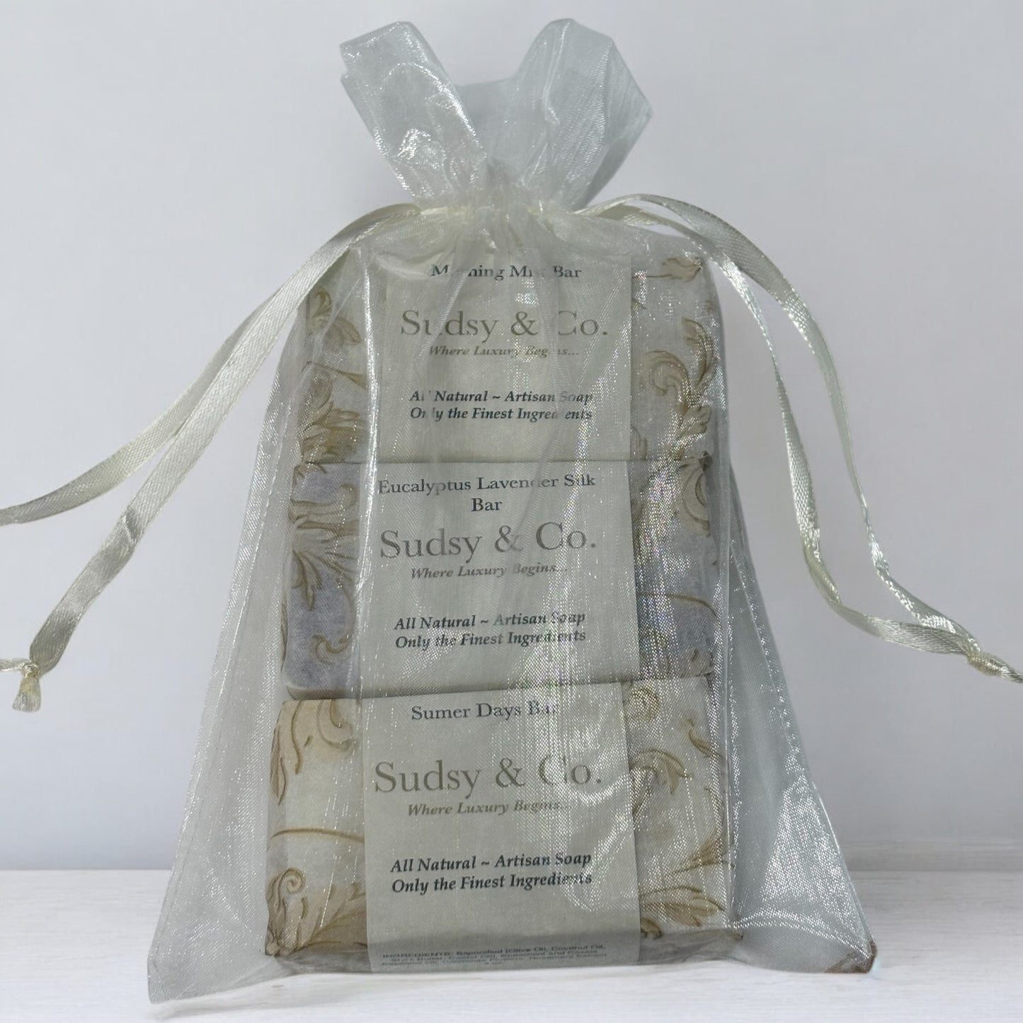 Ivory Organza Gift Bag